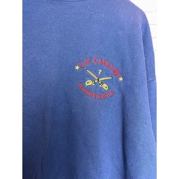 US Calvary military Garryowen Sansegal‎ Sportswear Made In USA Vintage crewneck - Picture 3 of 9